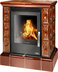 Керамическая печь-камин ABX Helvetia KPI, с кафельным цоколем, с допуском воздуха