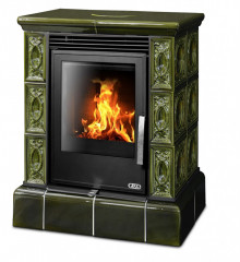 Керамическая печь-камин ABX Helvetia KPI, с кафельным цоколем, с допуском воздуха