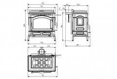 Печь-камин La Nordica Isotta Con Cerchi Evo